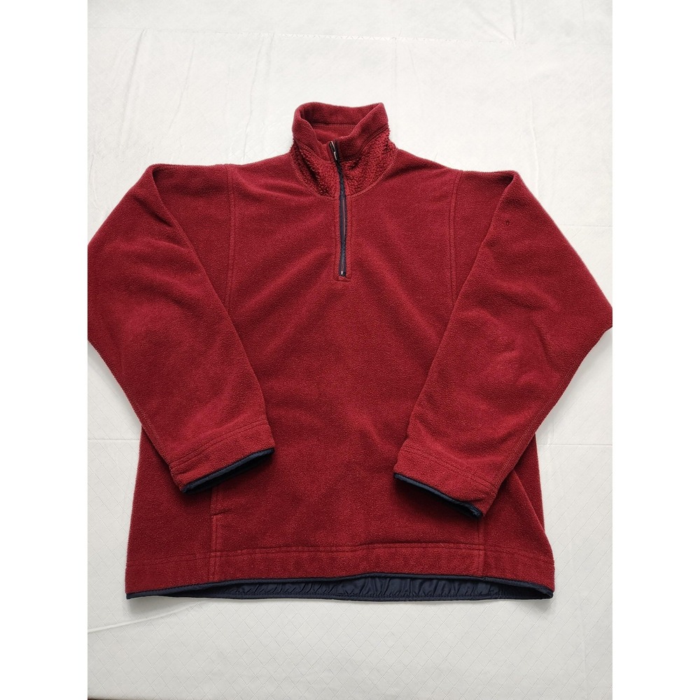 Vintage Patagonia Sweater Mens Medium Red Synchilla Fleece Half Zip Outdoor 90s